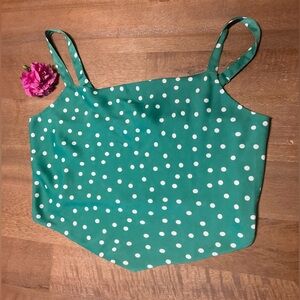 American Eagle Cropped Tank- Polka Dot